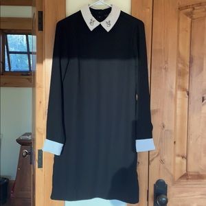 Black and white with rabbit collar dress